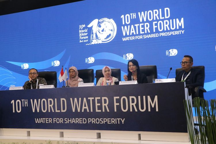 Suasana perhelatan 10th World Water Forum di Bali, 18-25 Mei 2024 yang membahas solusi inovatif IWRM untuk penyediaan air baku di pulau kecil. 