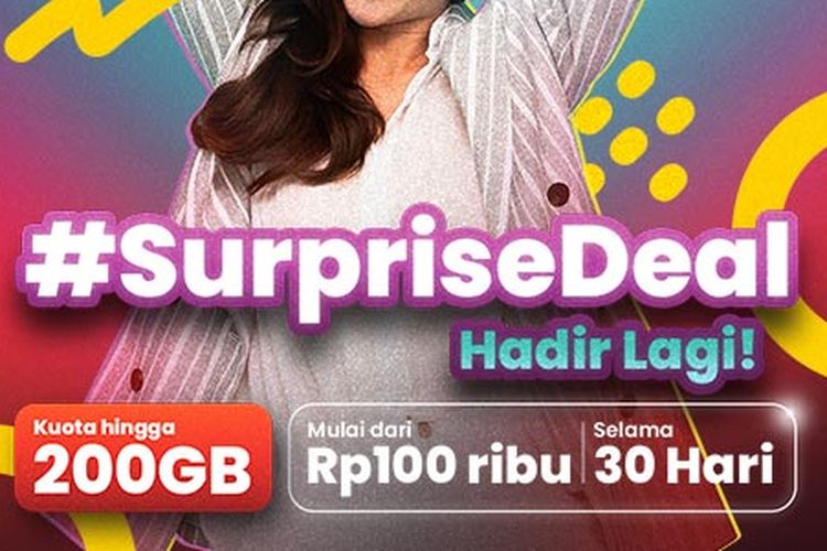 Program SurpriseDeal Telkomsel menyediakan paket data 30 GB dengan harga Rp 100.000