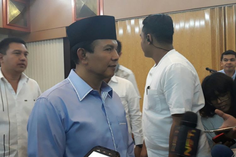 Kabareskrim Polri Komjen Ari Dono Sukmanto dalam acara buka puasa bersama di Kantor Bareskrim Polri, Jakarta, Kamis (24/5/2018).