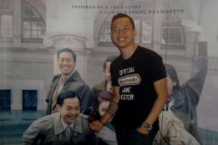 Ernest Prakasa usai konferensi pers film Rudy Habibie di CGV Blitz, Grand Indonesia, Jakarta Pusat, Jumat (24/6/2016) malam.