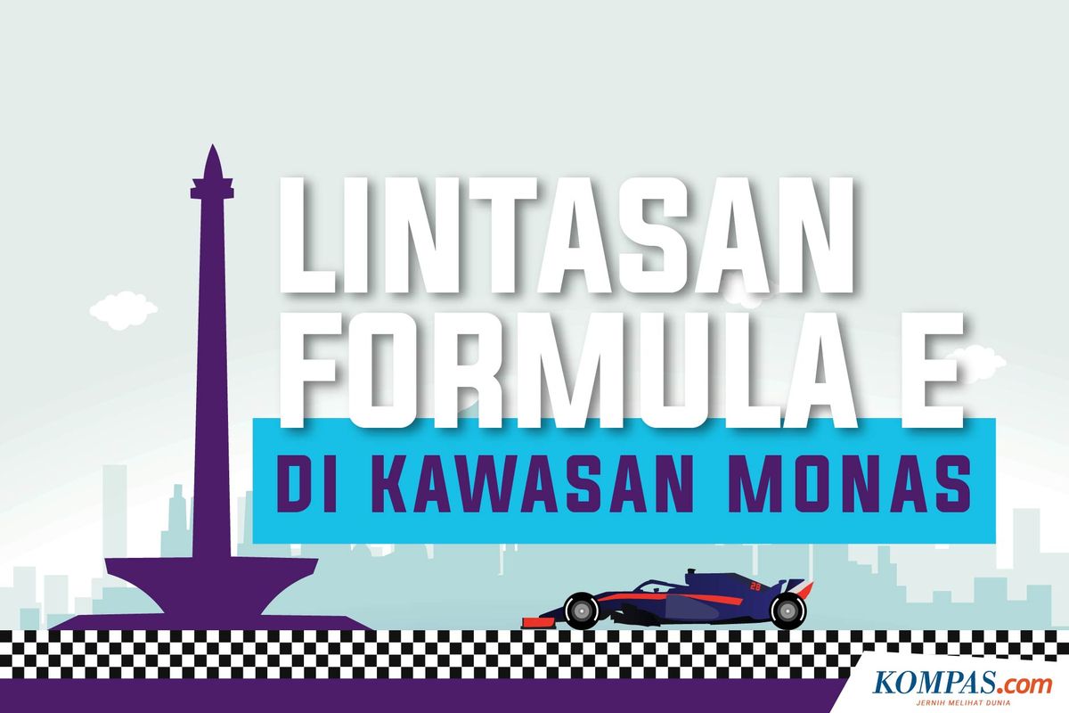 Lintasan Formula E di Kawasan Monas