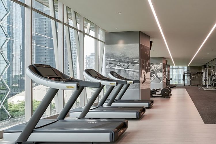 Fasilitas gym Hotel Alila SCBD, Jakarta.