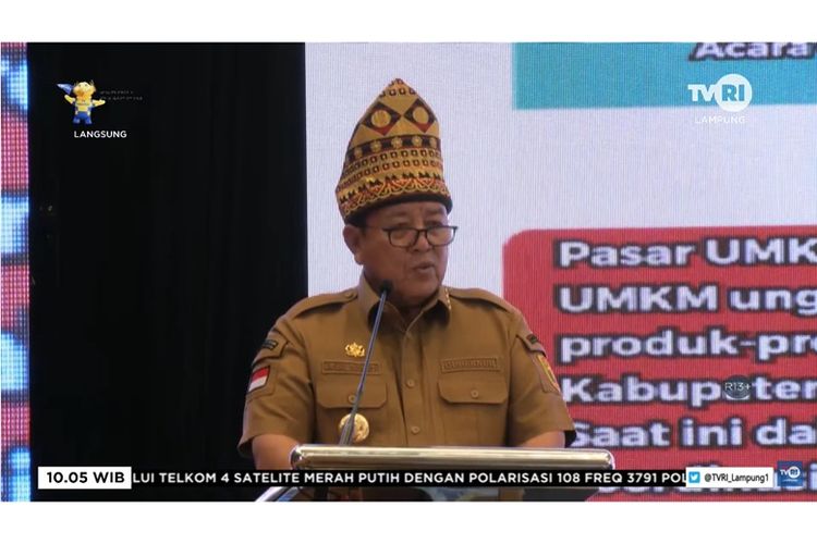 Gubernur Lampung Arinal Djunaidi saat memaparkan pencapaian Provinsi Lampung periode 2019-2023. 