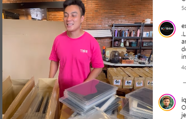 Tangkapan layar unggahan Baim Wong soal rencana jual iPad seharga Rp 1 juta