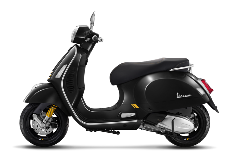 Vespa GTS Super 150 i-get ABS warna Black Vulcano