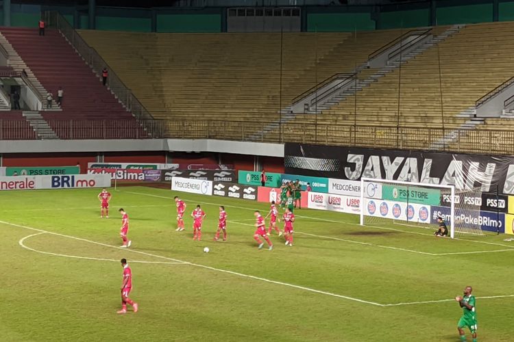 Pertandingan PSS vs Persis pada pekan kesembilan Liga 1 2022-2023 di Stadion Maguwoharjo, Sleman, Sabtu (10/9/2022) malam WIB.