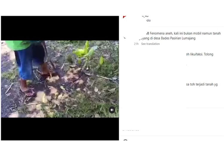 Video viral tanah bergoyang di Lumajang