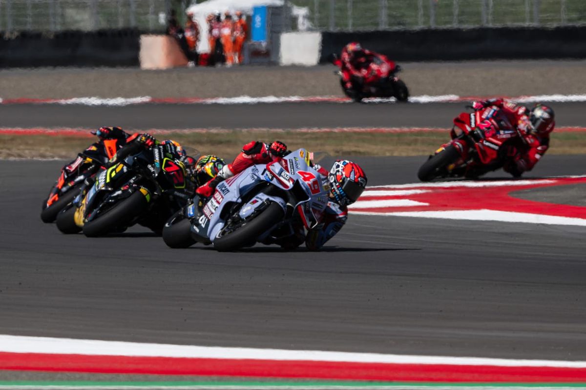 Fabio Di Giannantonio saat berlaga pada MotoGP Mandalika 2023