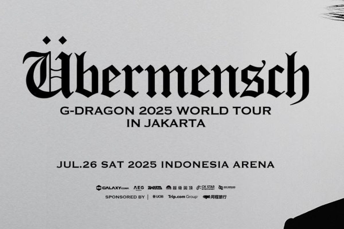 Daftar harga dan benefit tiket konser G-Dragon Jakarta 2025 Ubermensch
