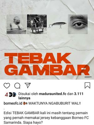 Salah satu konten instagram Borneo FC.