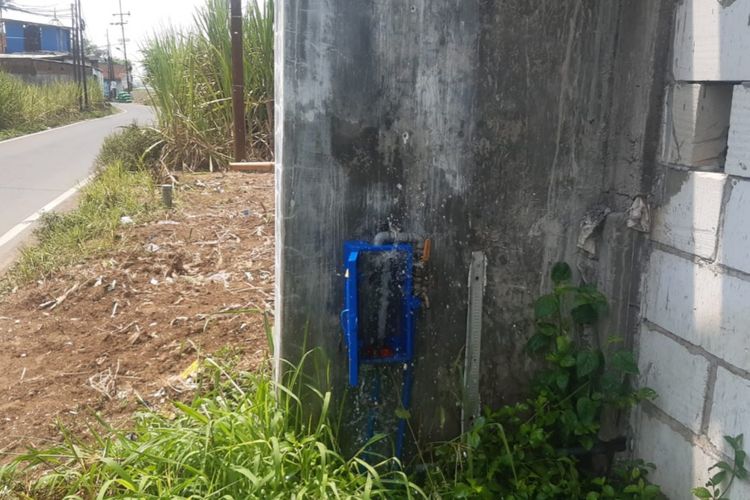 Lokasi kejadian pencurian meteran air PDAM yang terjadi di sebuah bangunan kosong yang terletak di Jalan Kalisari, Kelurahan Wonokoyo, Kecamatan Kedungkandang, Kota Malang beberapa waktu lalu. 