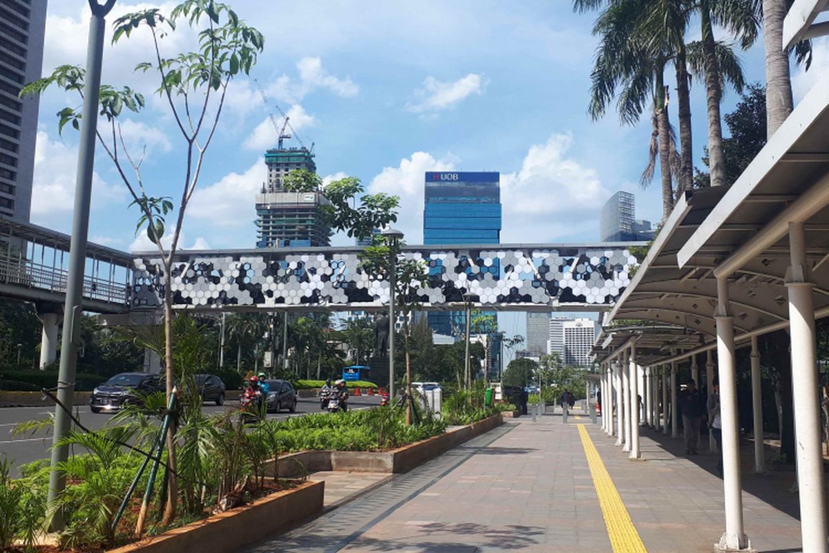 Jembatan penyebrangan orang (JPO) yang baru. Foto diambil Jumat (4/1/2019).