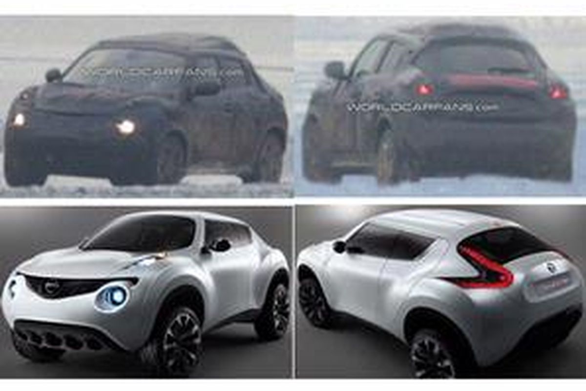 Qazana yang sedang dites (atas) dan versi prototipe (bawah) dipamerkan pada Tokyo Motor Show Oktober lalu.