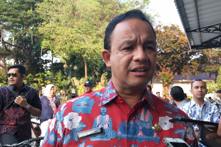 Gubernur DKI Jakarta Anies Baswedan di Balai Kota DKI Jakarta, Jalan Medan Merdeka Selatan, Kamis (24/10/2019).