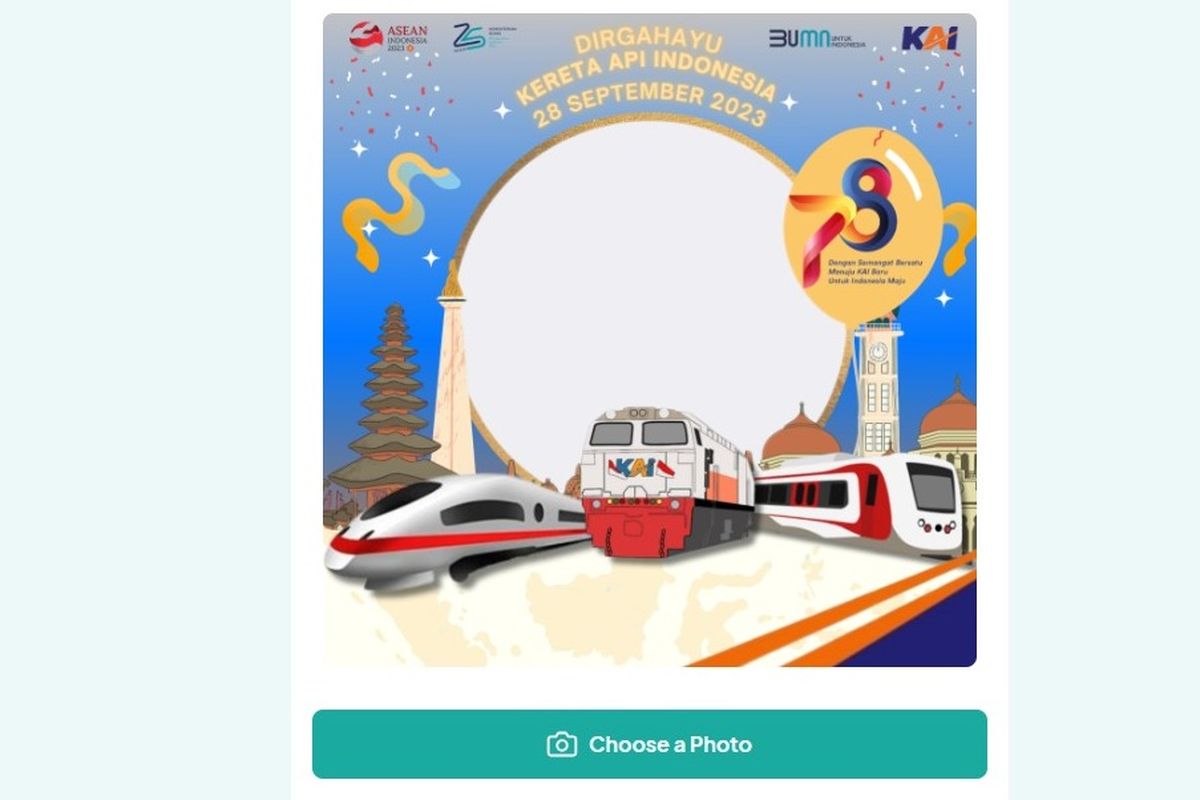 Twibbon kereta api