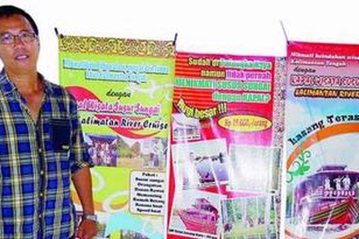 Gamaliel Tumon (43) berjuang agar susur sungai dapat menjadi ikon wisata, khususnya di Kalimantan Tengah.