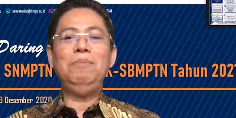 Ketua Pelaksana LTMPT Budi Prasetyo saat ditemui dalam acara Sosialisasi SNMPTN dan UTBK-SBMPTN 2021.