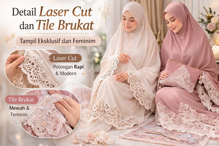 Mukena Pink Tren Lebaran 2026 Warna Lembut yang Elegan dan Jadi Favorit Muslimah.