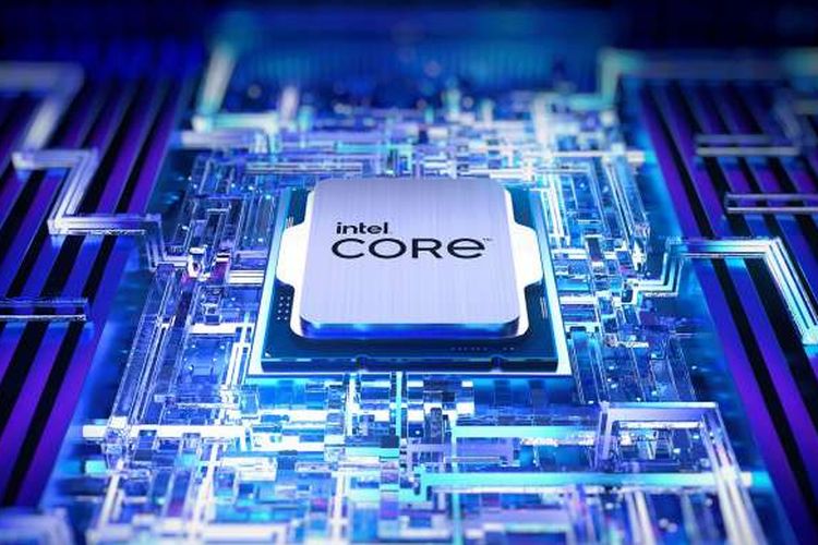 Ilustrasi CPU Intel Core generasi ke-13 Raptor Lake.