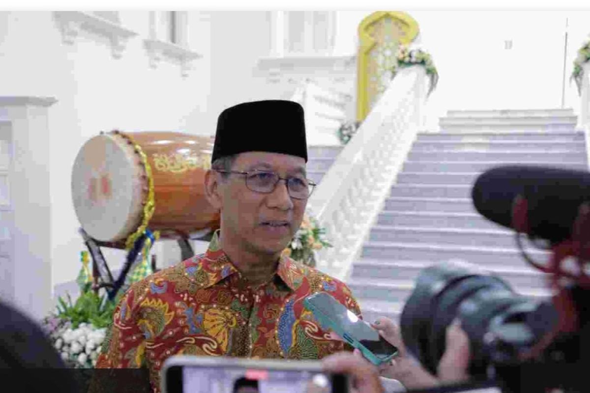 Pj Gubernur DKI Jakarta, Heru Budi Hartono di Balai Kota DKI Jakarta. Rabu (10/4/2024).