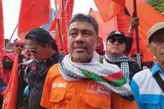 Buruh Demo di Patung Kuda, Tuntut Revisi UMP Semua Provinsi dan Tolak UU Cipta Kerja