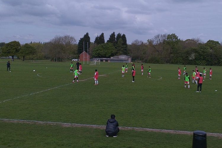 Tim Garuda Select berlatih di Aston Recreation Centre, Bimingham, Inggris, Minggu (5/5/2019).