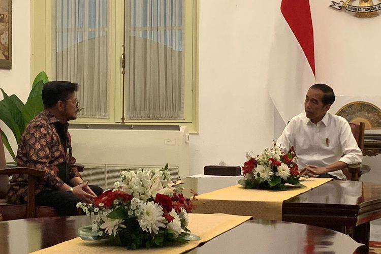 Syahrul Yasin Limp0 Temui Jokowi di Istana Merdeka 