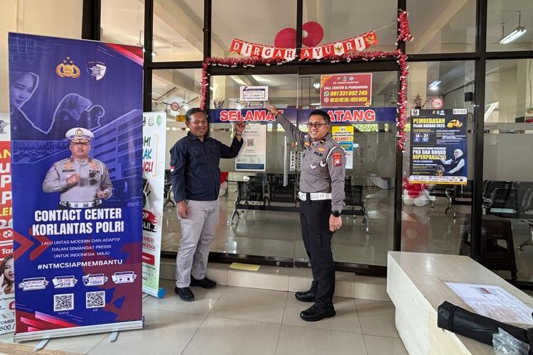 Sosialisasi Contact Center Korlantas Polri di Samsat Polres Magetan