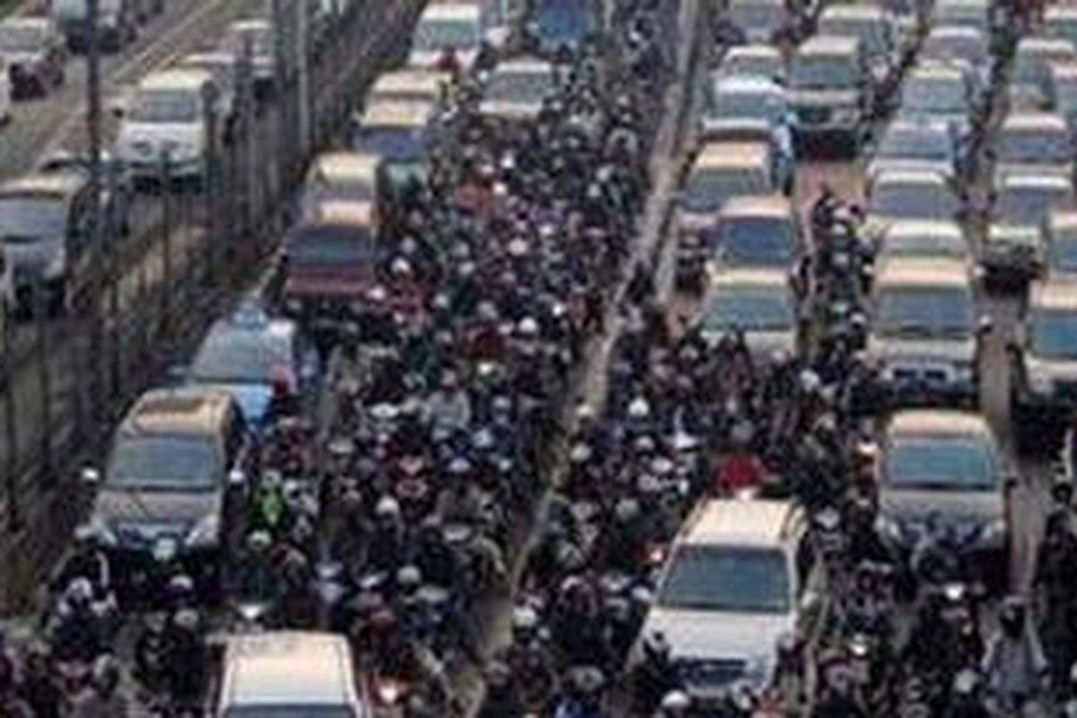 Ilustrasi kepadatan arus lalu lintas