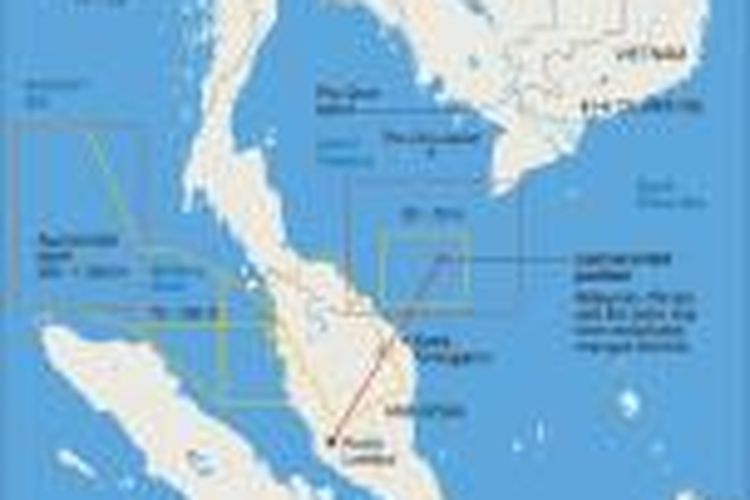 Rute pencarian MH370 yang terus diperluas