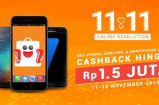 11.11, Cashback Hingga Rp 1.5 Juta Untuk Samsung Galaxy, Oppo Selfie, iPad, dan iPhone