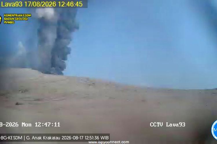Dalam 3 Jam, Anak Krakatau Erupsi 4 Kali, Terakhir Berlangsung 197 Detik