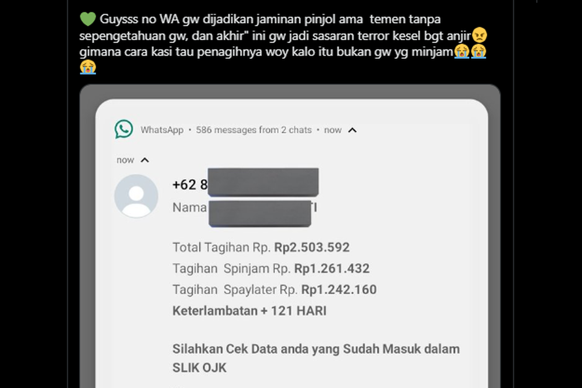 Sasaran teror pinjol.