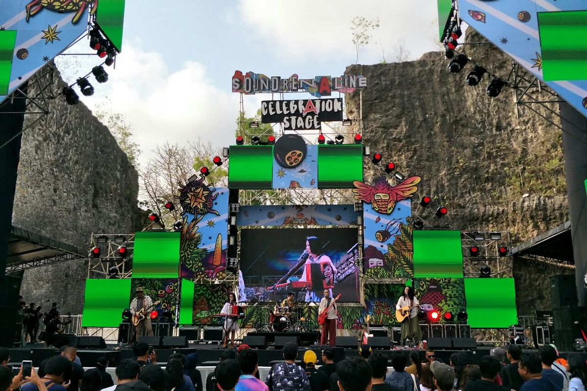 Tashoora tampil di Soundrenaline 2019 di Garuda Wisnu Kencana, Kuta, Bali, Sabtu (7/9/2019).