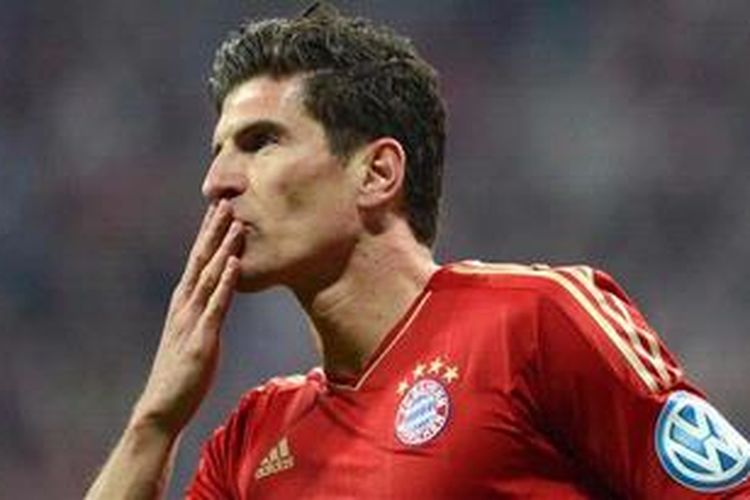 Penyerang Bayern Muenchen, Mario Gomez.