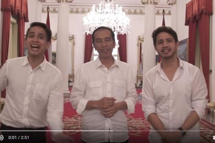 Presiden Joko Widodo berbagi tips untuk menjadi presiden di akun YouTube skinnyindonesian24 milik Andovi da Lopez and Jovial da Lopez.