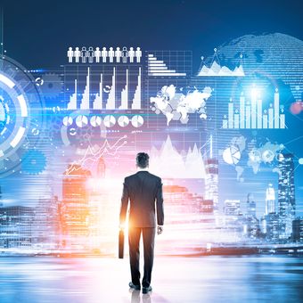 Ilustrasi ekonomi digital. PHK massal di perusahaan teknologi.