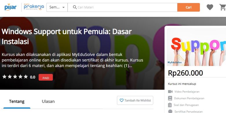 Pelatihan online belajar instal Windows 10 di Kartu Prakerja