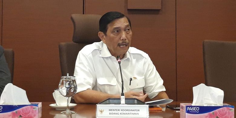 Menteri Koordinator Bidang Kemaritiman Luhut Binsar Pandjaitan di Jakarta, Selasa (2/7/2019).