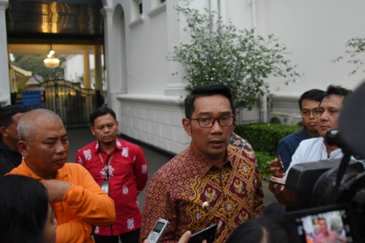 Gubernur Jawa Barat Ridwan Kamil saat ditemui usai rapat bersama Presiden di Istana Negara, Rabu (9/1/2020).