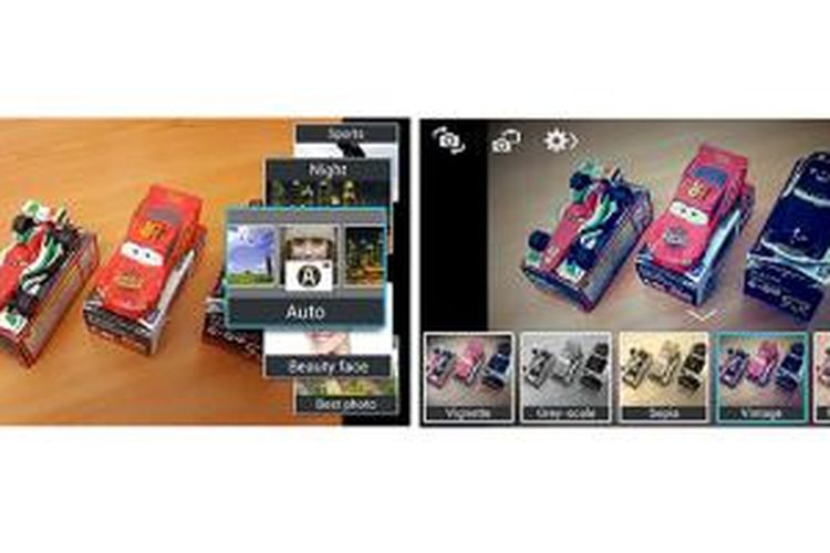 Tampilan interface kamera pada Galaxy S4