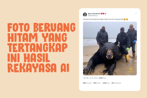 INFOGRAFIK: Foto Beruang Hitam yang Tertangkap Ini Ternyata Hasil Rekayasa AI