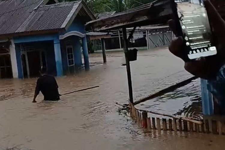 Banjir Kembali Terjang Lebong Bengkulu, 100 Rumah Terendam