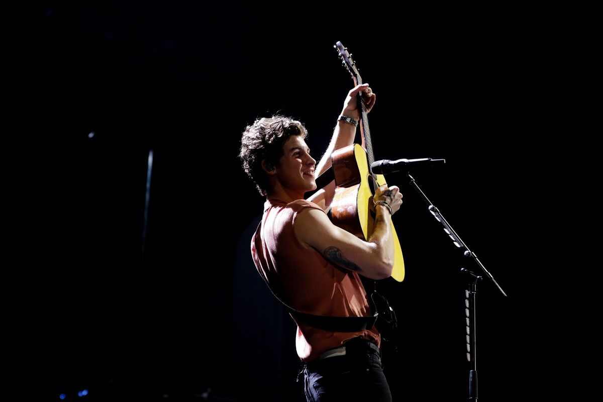 Penyanyi asal Kanada, Shawn Mendes tampil dalam konser Shawn Mendes: The Tour Asia di Sentul International Convention Center (SICC) Sentul, Bogor, Jawa Barat, Selasa (8/10/2019) malam.