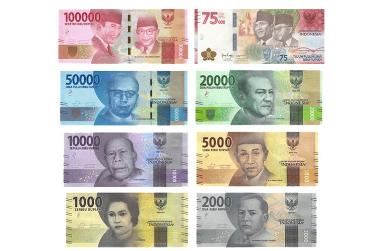 Mata uang Indonesia, rupiah.