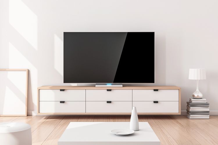 Ilustrasi Lemari TV minimalis modern untuk ruang tamu