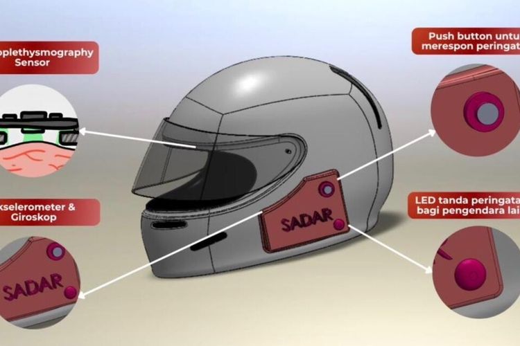 Mahasiswa ITB Kembangkan Helm Cerdas untuk Deteksi Microsleep Pengendara