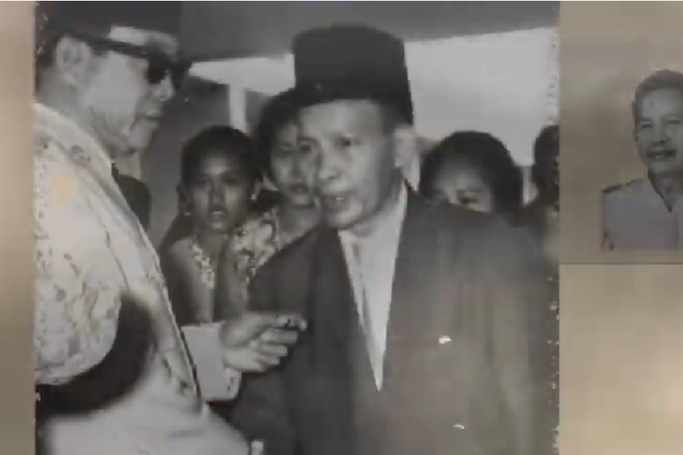 Foto Dokter Soeharto yang ditampilkan dalam acara Seminar Nasional Pengusulan Calon Pahlawan Nasional DR. dr. H R SOEHARTO Mayor Jendral Kehormatan di Gedung IMERI FKUI Jakarta. Selasa (22/2/2022).