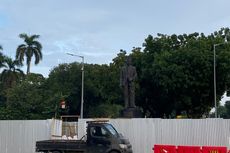 Sedang Direnovasi, Kawasan Patung MH Thamrin Jakarta Dipasangi Seng
