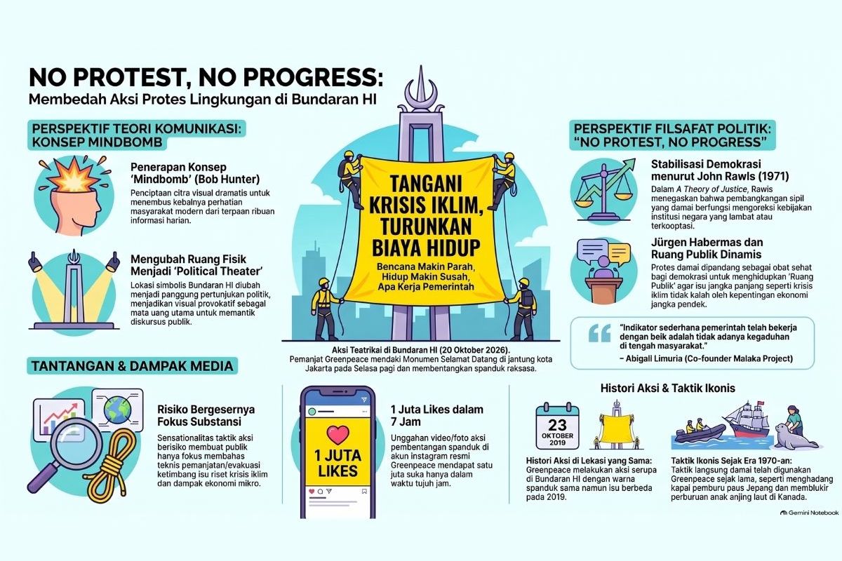 Infografis gerakan protes masyarakat sipil.